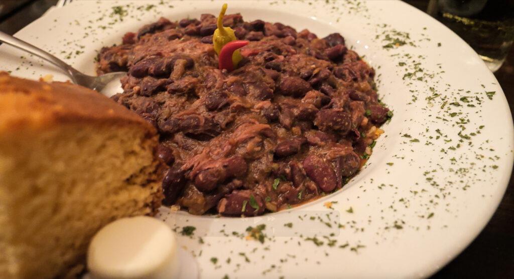 Red Beans and Rice at Tooloulou's - Banff Dining